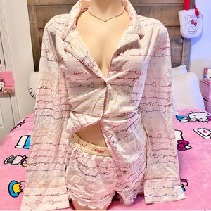 Victoria’s Secret Angel Linen Pajama Set